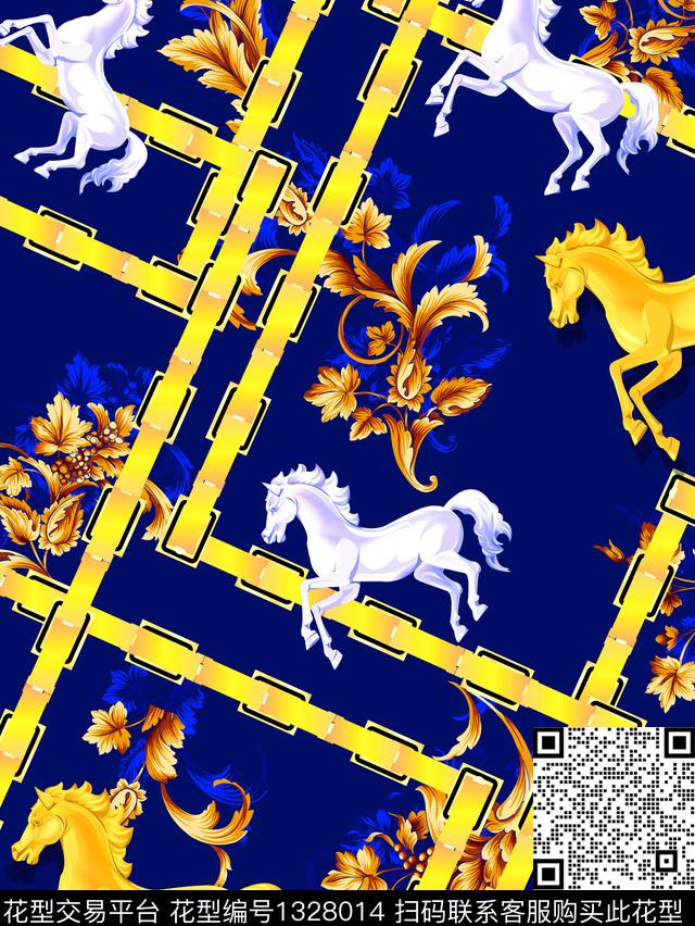 宫廷风欧式定位花潮牌数码印花华亿平台下载（图片编号: 1328014） - 瓦栏（Walan）