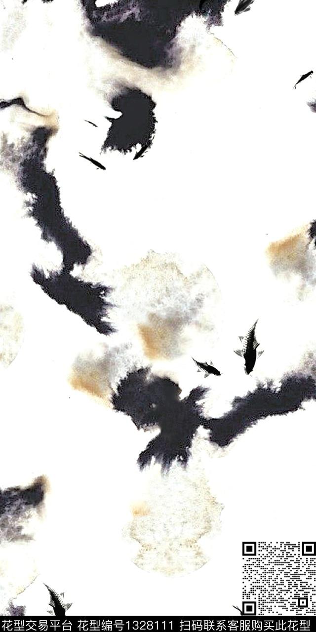 花卉抽象植物数码印花华亿平台下载（图片编号: 1328111） - 瓦栏（Walan）
