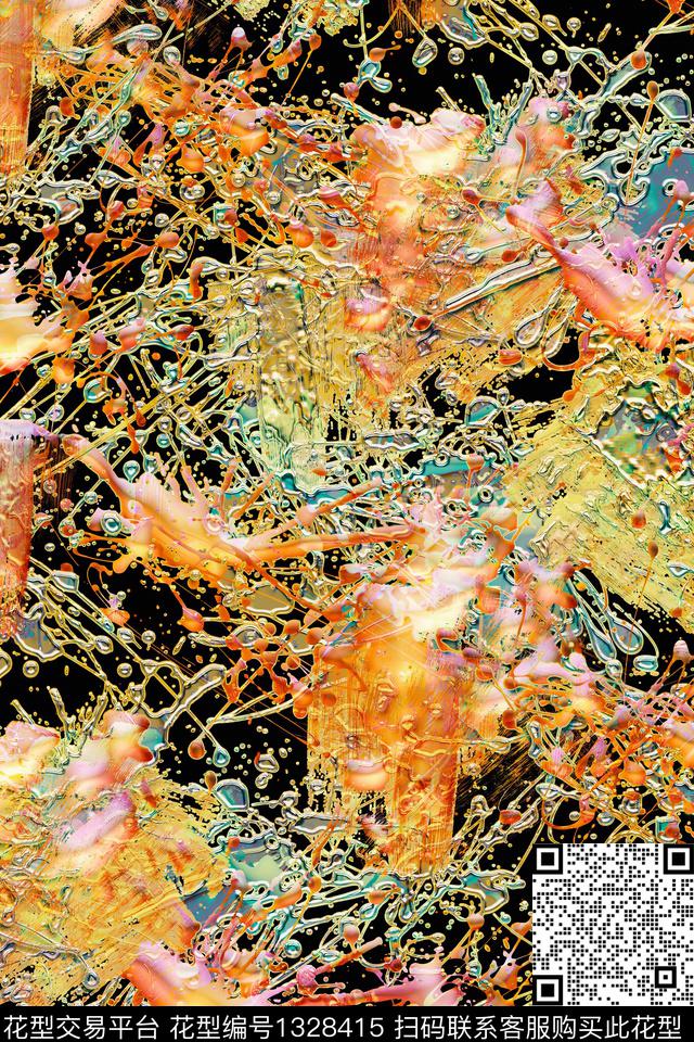 抽象男装户外运动数码印花华亿平台下载（图片编号: 1328415） - 瓦栏（Walan）