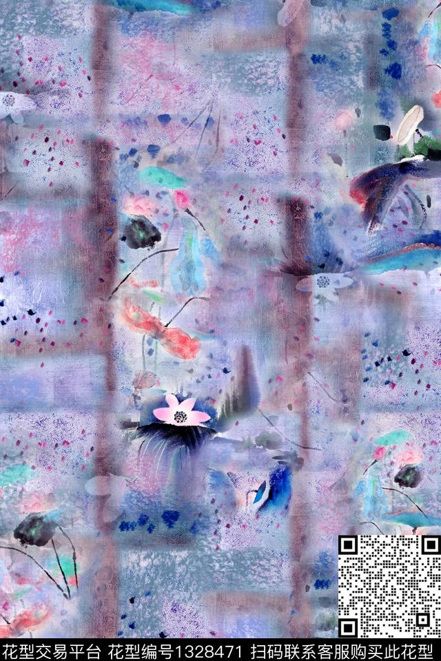 香云纱旗袍中国风数码印花华亿平台下载（图片编号: 1328471） - 瓦栏（Walan）