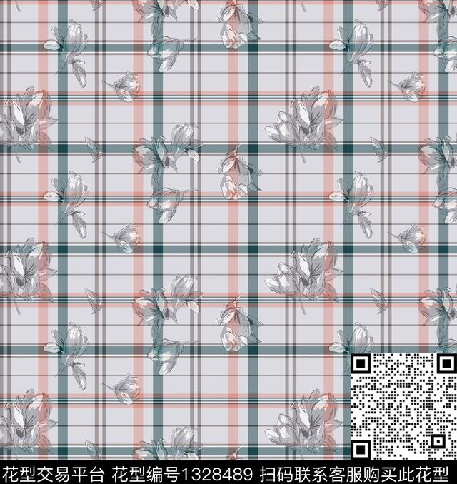 格子底纹小清新数码印花华亿平台下载（图片编号: 1328489） - 瓦栏（Walan）