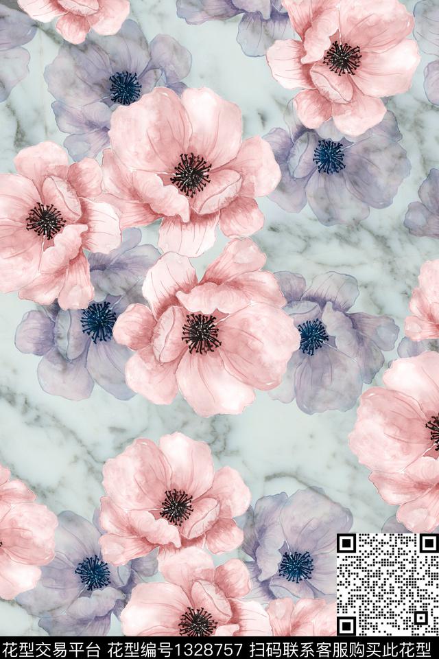 床品箱包花卉数码印花华亿平台下载（图片编号: 1328757） - 瓦栏（Walan）