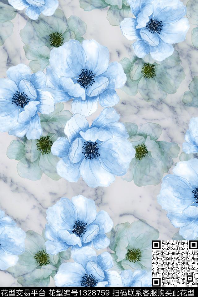 床品箱包花卉数码印花华亿平台下载（图片编号: 1328759） - 瓦栏（Walan）