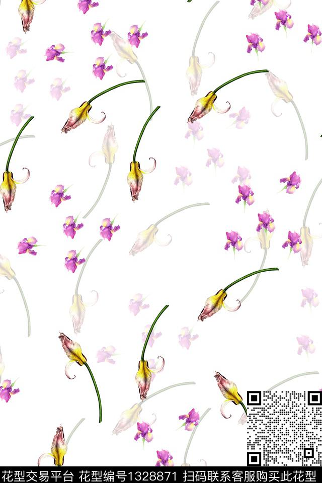 女装满版散花素雅数码印花华亿平台下载（图片编号: 1328871） - 瓦栏（Walan）