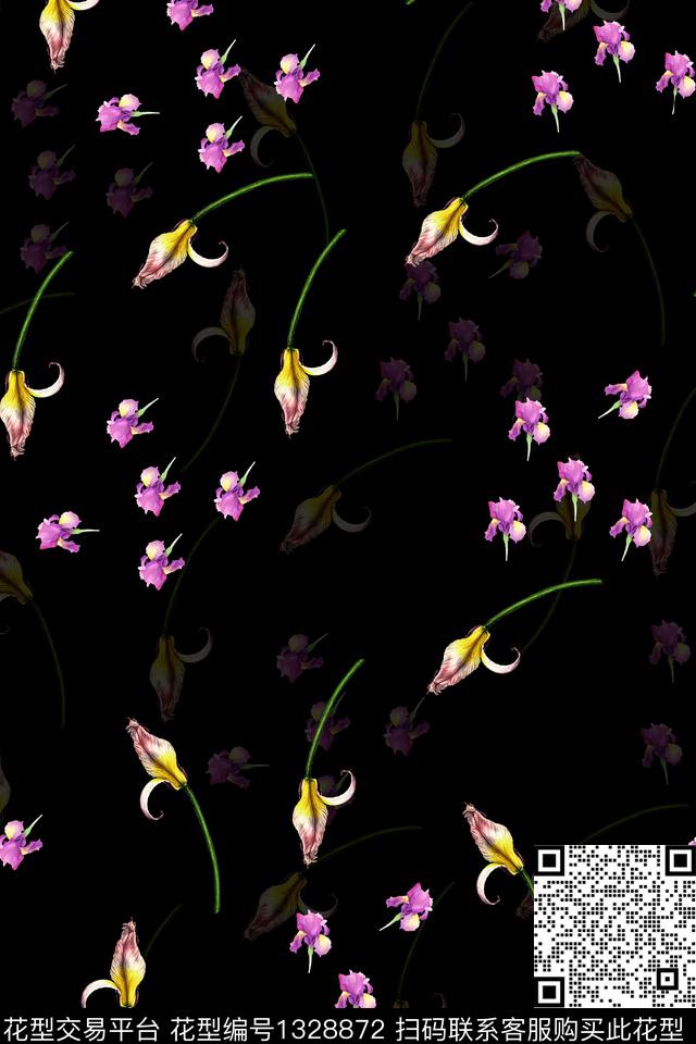 女装满版散花素雅数码印花华亿平台下载（图片编号: 1328872） - 瓦栏（Walan）