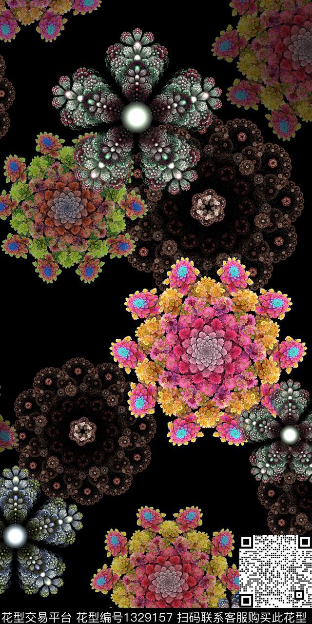 抽象中老年环绕数码印花华亿平台下载（图片编号: 1329157） - 瓦栏（Walan）