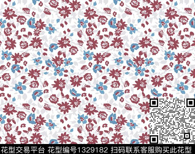 花卉春夏华亿平台传统印花华亿平台下载（图片编号: 1329182） - 瓦栏（Walan）