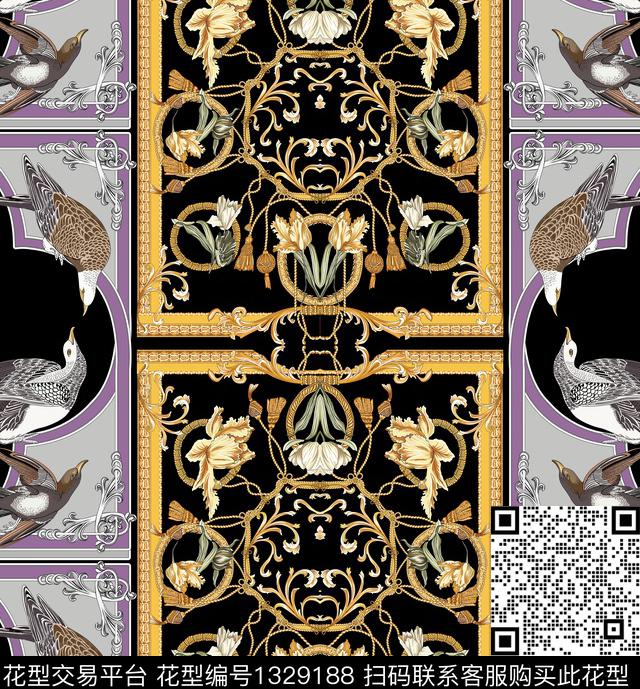 奢华VERSACEMOSCHINO传统印花华亿平台下载（图片编号: 1329188） - 瓦栏（Walan）