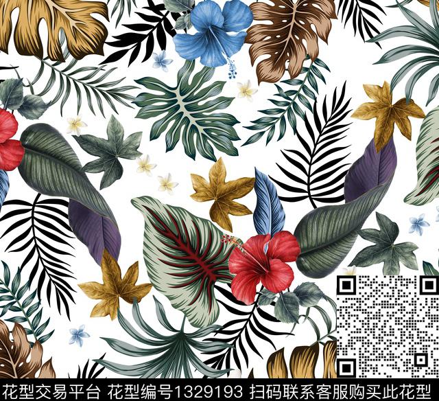 花卉春夏华亿平台热带华亿平台传统印花华亿平台下载（图片编号: 1329193） - 瓦栏（Walan）