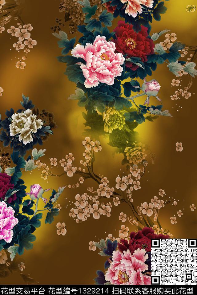 香云纱休闲艺术数码印花华亿平台下载（图片编号: 1329214） - 瓦栏（Walan）