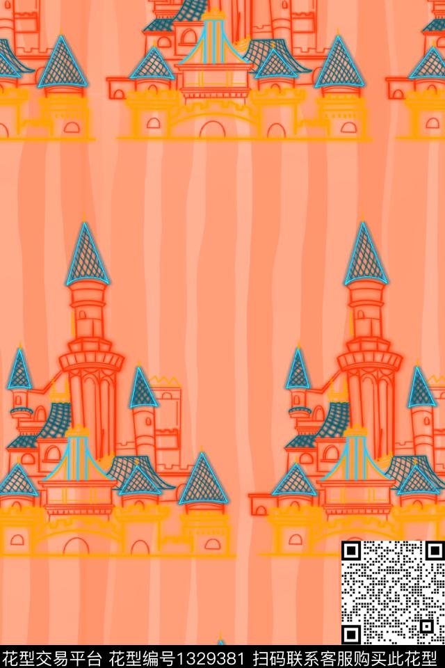 简约水彩线条数码印花华亿平台下载（图片编号: 1329381） - 瓦栏（Walan）