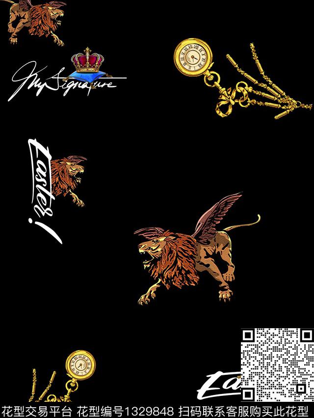 字母数码华亿平台动物传统印花华亿平台下载（图片编号: 1329848） - 瓦栏（Walan）