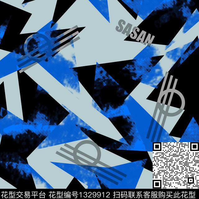 纸印花几何抽象男装传统印花华亿平台下载（图片编号: 1329912） - 瓦栏（Walan）