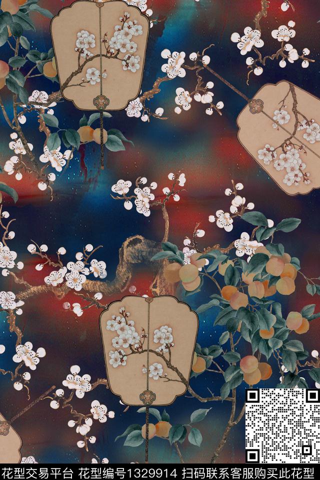 香云纱真丝中国风数码印花华亿平台下载（图片编号: 1329914） - 瓦栏（Walan）