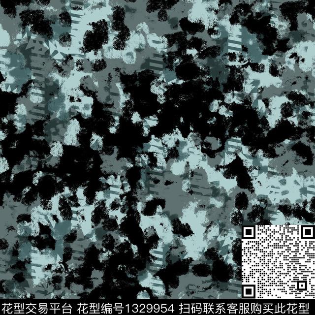 纸印花几何抽象男装传统印花华亿平台下载（图片编号: 1329954） - 瓦栏（Walan）