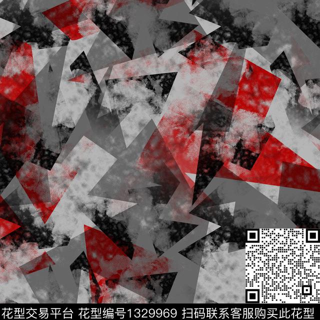 纸印花几何抽象男装传统印花华亿平台下载（图片编号: 1329969） - 瓦栏（Walan）