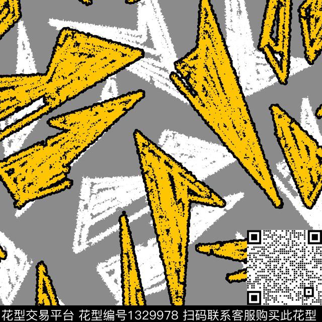 纸印花几何抽象男装传统印花华亿平台下载（图片编号: 1329978） - 瓦栏（Walan）