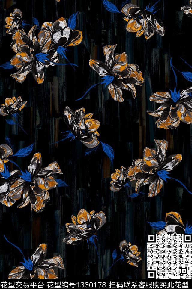 抽象中国风中老年数码印花华亿平台下载（图片编号: 1330178） - 瓦栏（Walan）