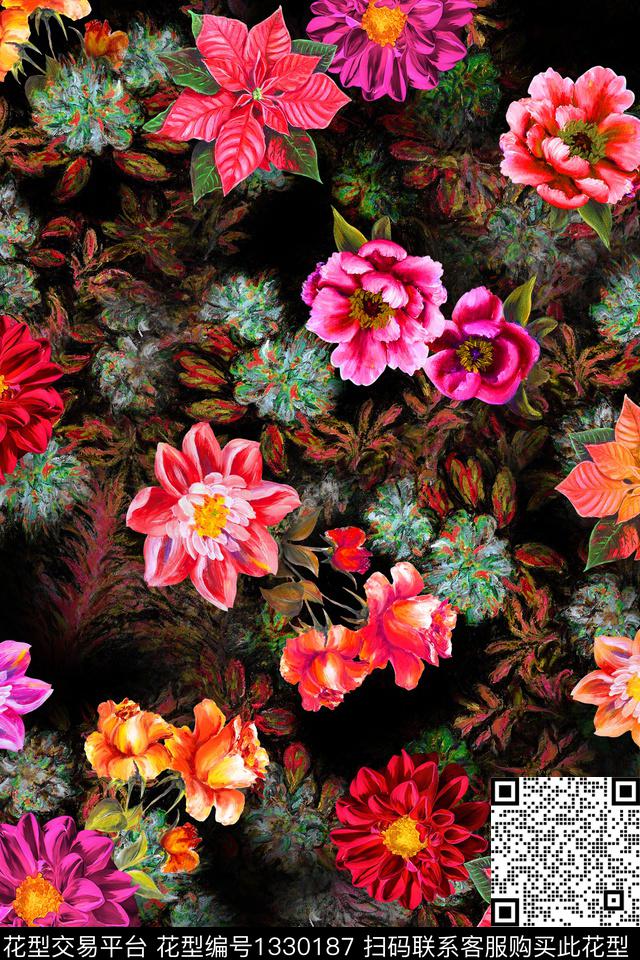 几何抽象中国风数码印花华亿平台下载（图片编号: 1330187） - 瓦栏（Walan）