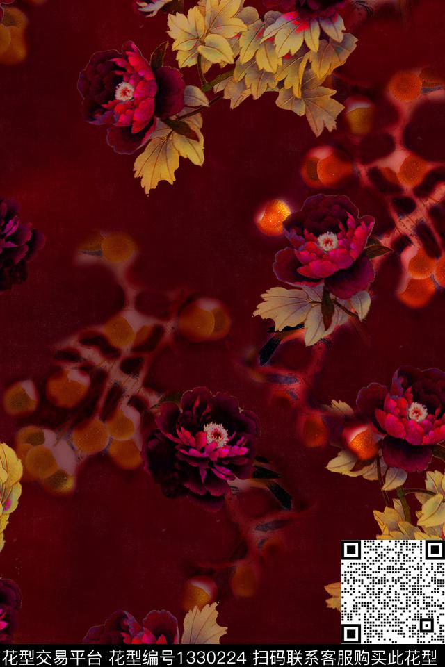 香云纱旗袍中国风数码印花华亿平台下载（图片编号: 1330224） - 瓦栏（Walan）