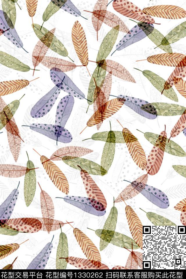 羽毛春夏华亿平台大牌风数码印花华亿平台下载（图片编号: 1330262） - 瓦栏（Walan）