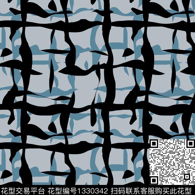 纸印花几何抽象男装传统印花华亿平台下载（图片编号: 1330342） - 瓦栏（Walan）