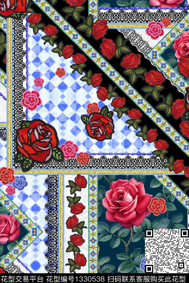 民族花卉中老年油画水彩数码印花华亿平台下载（图片编号: 1330538） - 瓦栏（Walan）