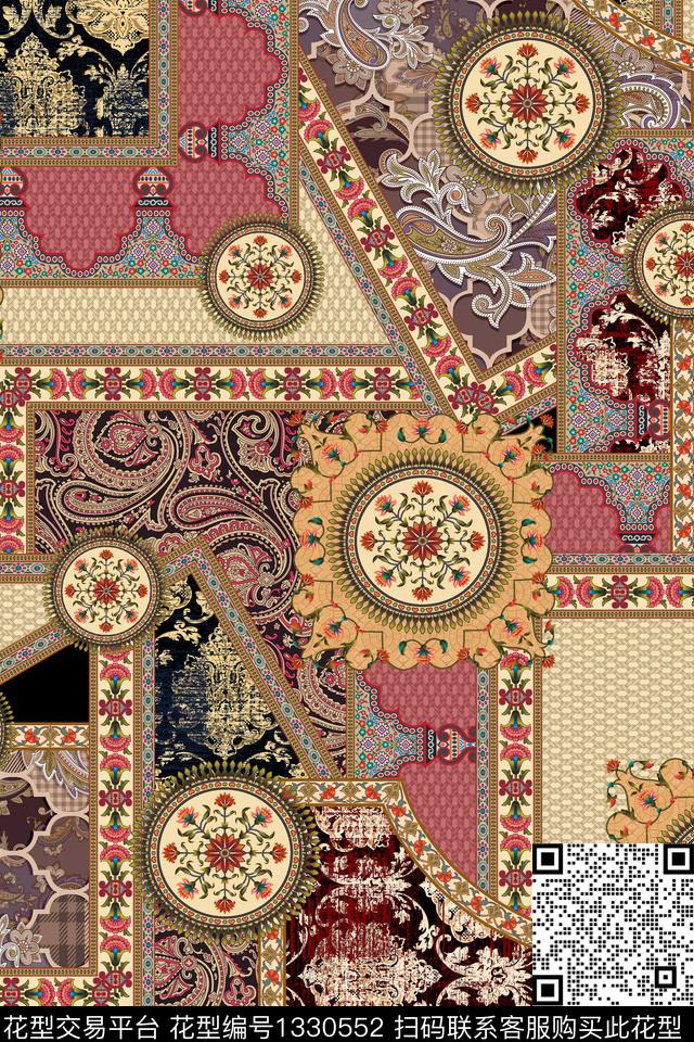 民族花卉中老年油画水彩数码印花华亿平台下载（图片编号: 1330552） - 瓦栏（Walan）