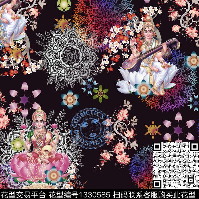 民族风波西米亚休闲数码印花华亿平台下载（图片编号: 1330585） - 瓦栏（Walan）