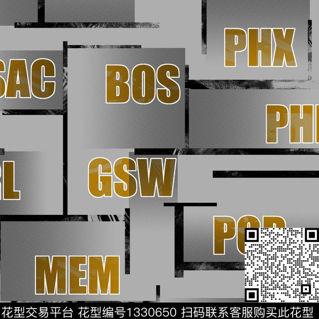 字母纸印花几何传统印花华亿平台下载（图片编号: 1330650） - 瓦栏（Walan）