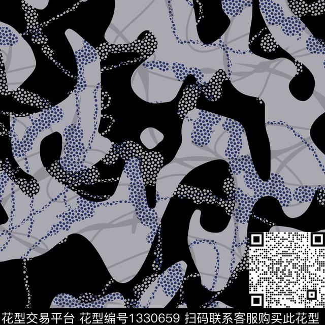 纸印花几何抽象男装传统印花华亿平台下载（图片编号: 1330659） - 瓦栏（Walan）