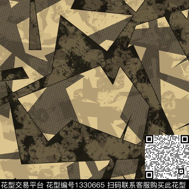 纸印花几何抽象男装传统印花华亿平台下载（图片编号: 1330665） - 瓦栏（Walan）