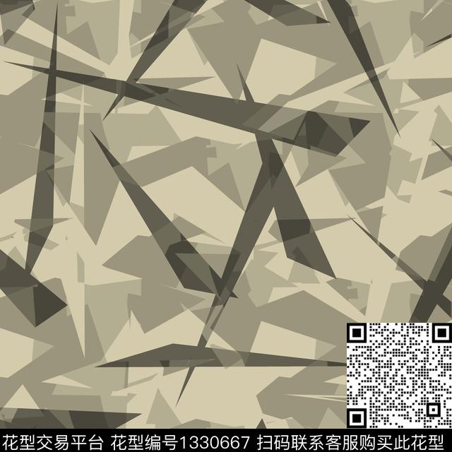 纸印花几何抽象男装传统印花华亿平台下载（图片编号: 1330667） - 瓦栏（Walan）