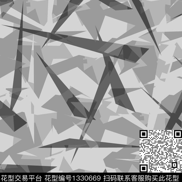 纸印花几何抽象男装传统印花华亿平台下载（图片编号: 1330669） - 瓦栏（Walan）