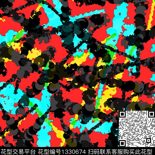 纸印花几何抽象男装传统印花华亿平台下载（图片编号: 1330674） - 瓦栏（Walan）