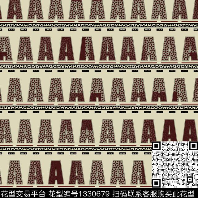 字母纸印花几何传统印花华亿平台下载（图片编号: 1330679） - 瓦栏（Walan）