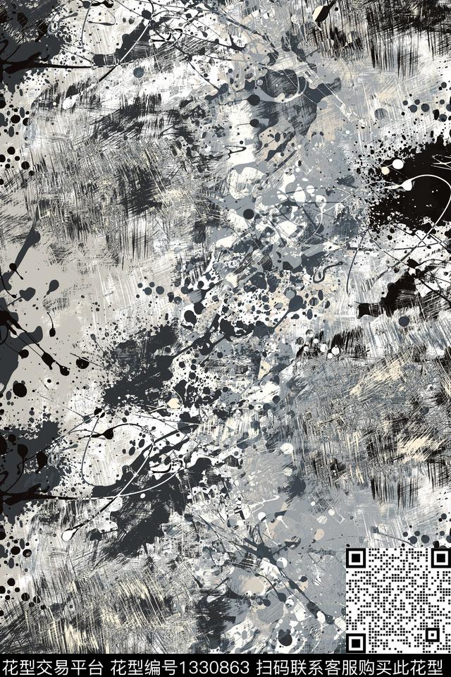 抽象男装家居服户外传统印花华亿平台下载（图片编号: 1330863） - 瓦栏（Walan）