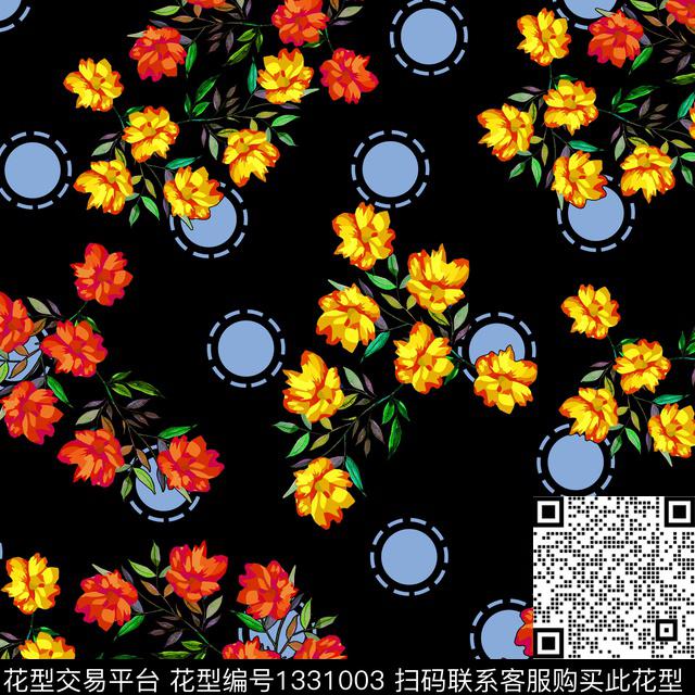 数码华亿平台鲜花花卉数码印花华亿平台下载（图片编号: 1331003） - 瓦栏（Walan）