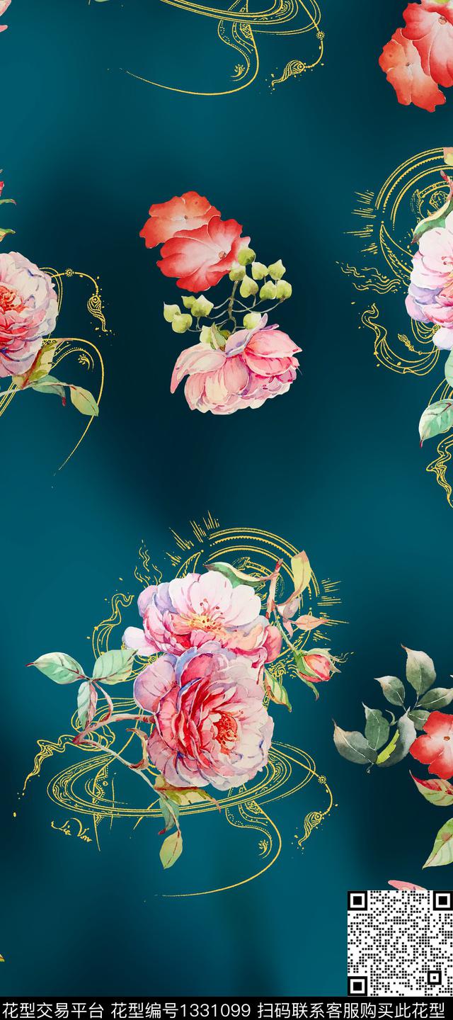 香云纱旗袍中国风数码印花华亿平台下载（图片编号: 1331099） - 瓦栏（Walan）