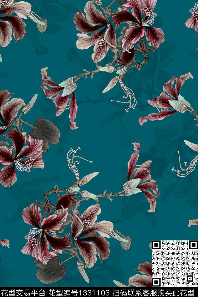 香云纱旗袍中国风数码印花华亿平台下载（图片编号: 1331103） - 瓦栏（Walan）