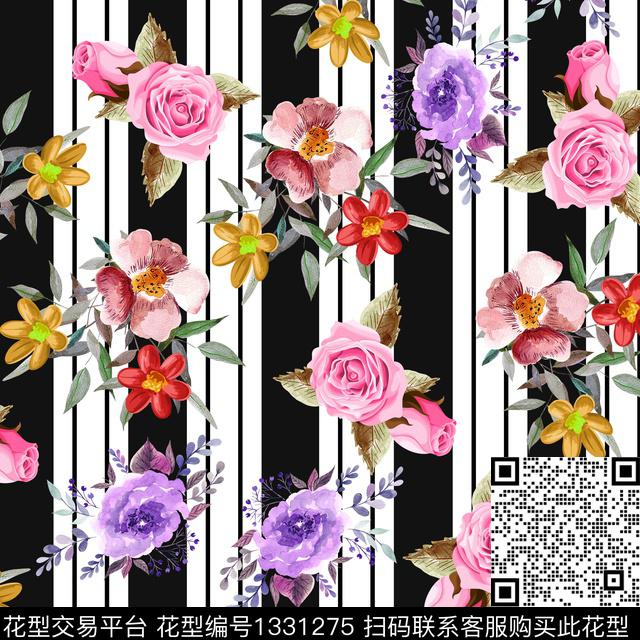 数码华亿平台鲜花花卉数码印花华亿平台下载（图片编号: 1331275） - 瓦栏（Walan）