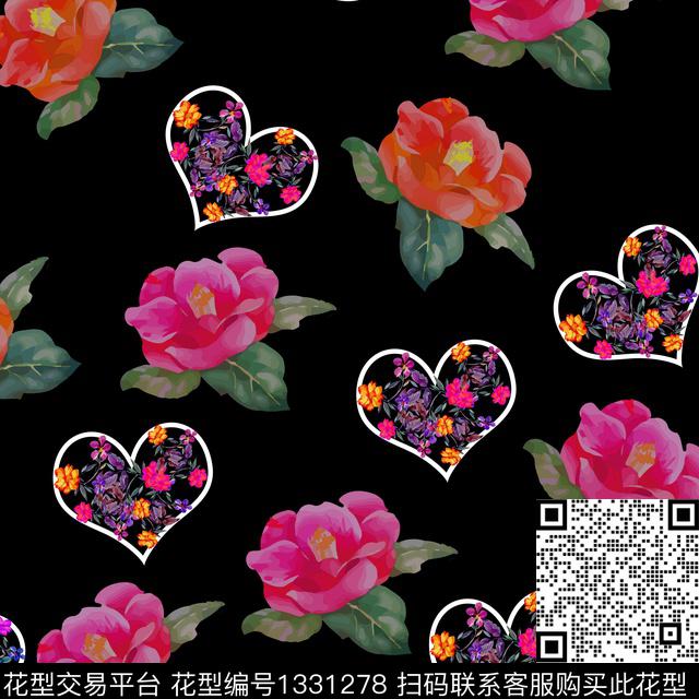 数码华亿平台鲜花花卉数码印花华亿平台下载（图片编号: 1331278） - 瓦栏（Walan）