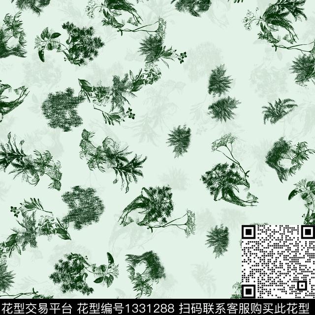 大牌风小清新素雅数码印花华亿平台下载（图片编号: 1331288） - 瓦栏（Walan）