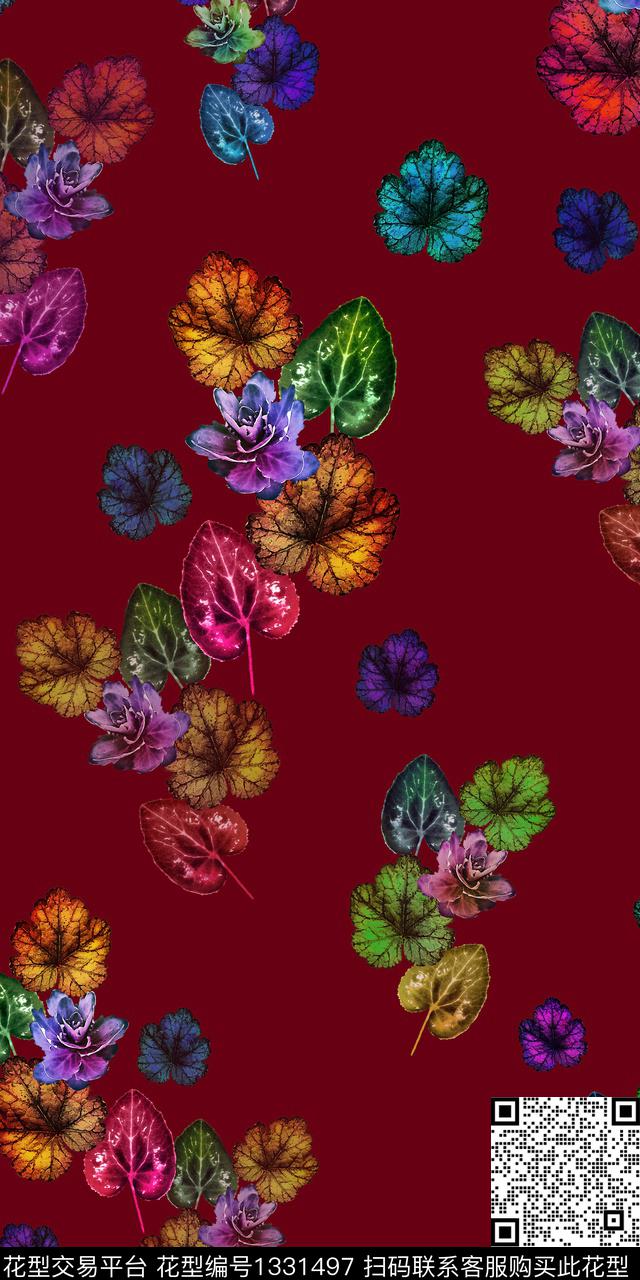 纹理小碎花中老年数码印花华亿平台下载（图片编号: 1331497） - 瓦栏（Walan）