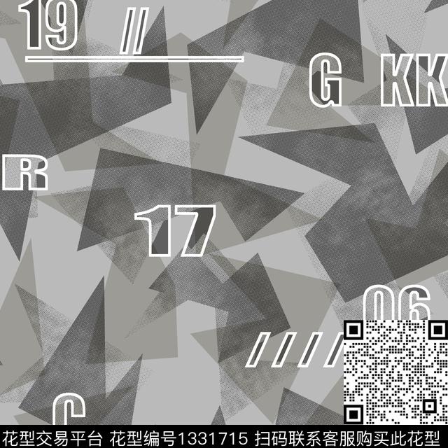 几何纸印花男装满版花传统印花华亿平台下载（图片编号: 1331715） - 瓦栏（Walan）