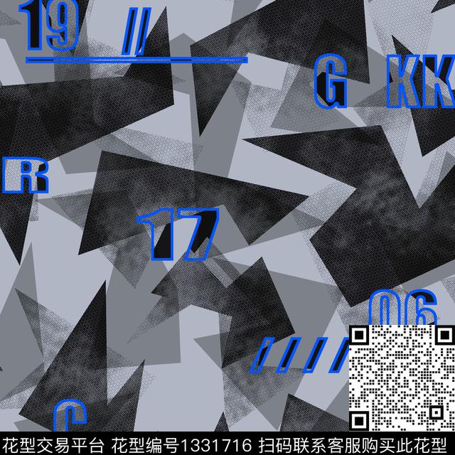 几何纸印花男装满版花传统印花华亿平台下载（图片编号: 1331716） - 瓦栏（Walan）