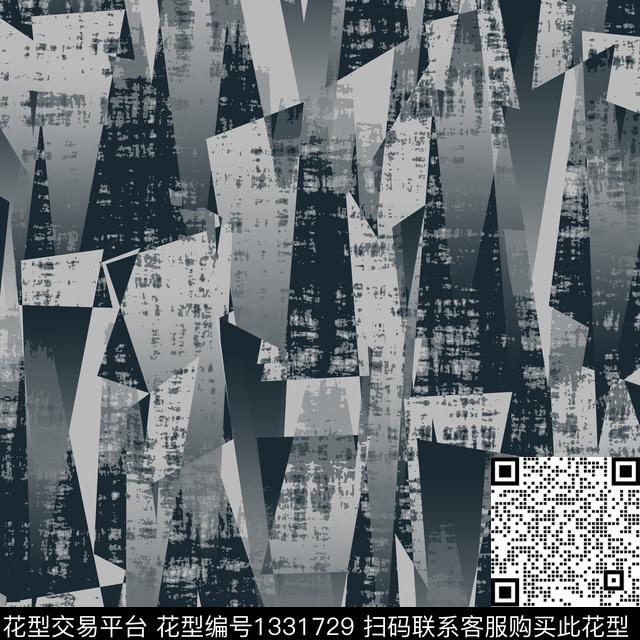 几何纸印花男装满版花传统印花华亿平台下载（图片编号: 1331729） - 瓦栏（Walan）