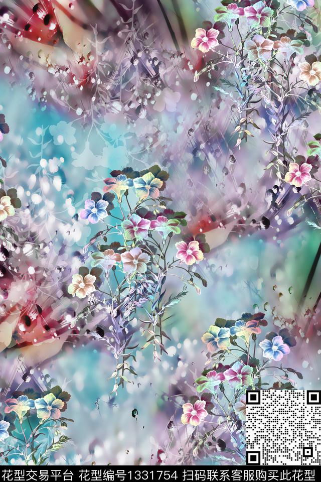 数码华亿平台春夏华亿平台真丝数码印花华亿平台下载（图片编号: 1331754） - 瓦栏（Walan）