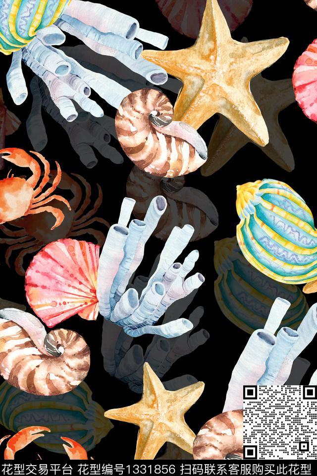 贝壳海星数码印花华亿平台下载（图片编号: 1331856） - 瓦栏（Walan）