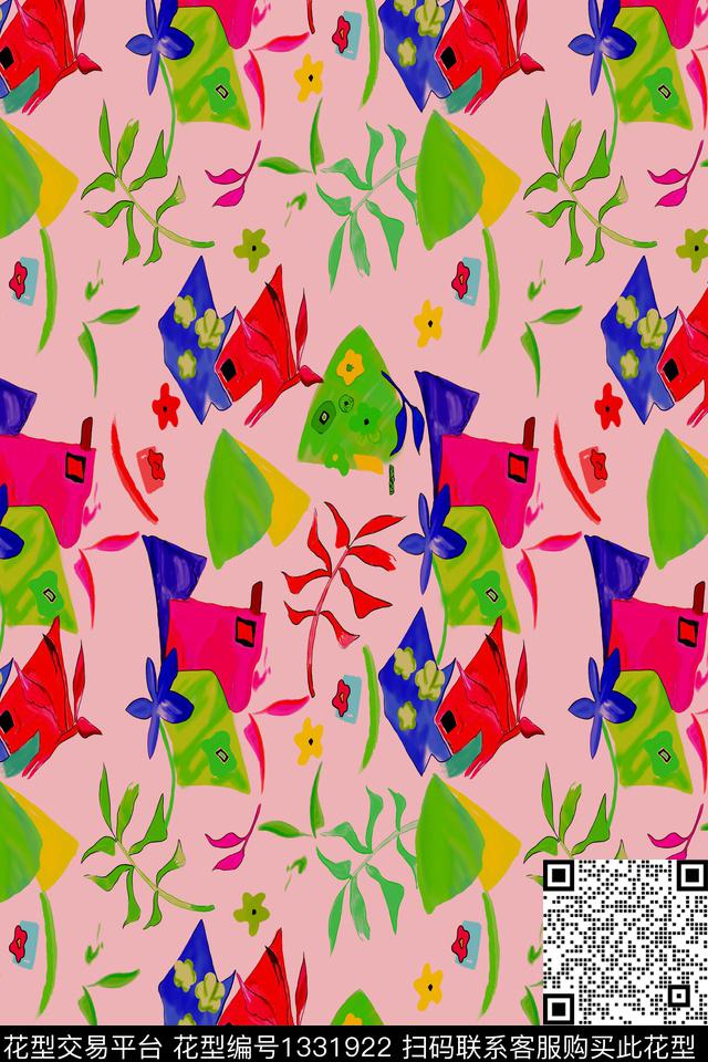 花卉香云纱旗袍数码印花华亿平台下载（图片编号: 1331922） - 瓦栏（Walan）